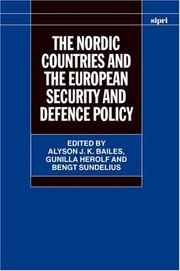 Cover of: The Nordic Countries and the European Security and Defence Policy (Fontes Historiae Africanae: Sources of African History)