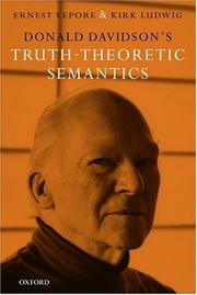 Cover of: Donald Davidson's Truth-Theoretic Semantics