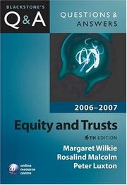 Cover of: Q&A: Equity and Trusts by Margaret Wilkie, Rosalind Malcolm, Peter Luxton