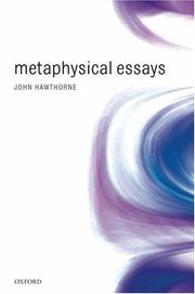 Cover of: Metaphysical Essays