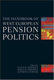 Cover of: The Handbook of West European Pension Politics