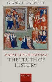 Cover of: Marsilius of Padua and 'the Truth of History'