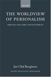 Cover of The Worldview of Personalism by jan olof bengtsson