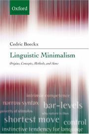 Cover of: Linguistic Minimalism: Origins, Concepts, Methods, and Aims (Oxford Linguistics)