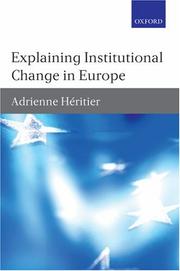 Cover of: Explaining Institutional Change in Europe