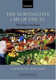 Cover of: The Substantive Law of the EU by Catherine Barnard