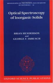 Cover of: Optical Spectroscopy of Inorganic Solids (Monographs on the Physics and Chemistry of Materials)