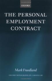 Cover of: The Personal Employment Contract (Oxford Monographs on Labour Law) by Mark Freedland