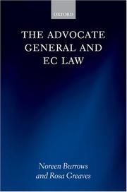 The advocate general and EC law by Noreen Burrows, Rosa Greaves