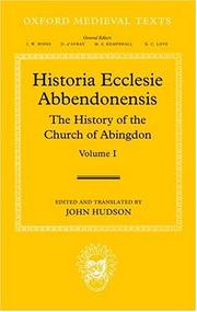 Cover of: Historia Ecclesie Abbendonensis by John Hudson
