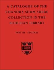 Cover of: A descriptive catalogue of the Sanskrit and other Indian manuscripts of the Chandra Shum Shere collection in the Bodleian Library by Bodleian Library.