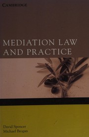 Cover of: Mediation law and practice