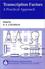 Cover of: Transcription Factors: A Practical Approach (The Practical Approach)