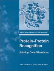Cover of: Protein-Protein Recognition by Colin Kleanthous