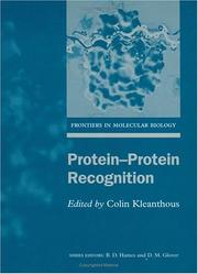 Cover of: Protein-Protein Recognition (Frontiers in Molecular Biology)