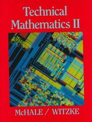 Cover of: Technical mathematics II