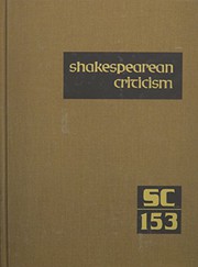 Cover of: Shakespearean Criticism: Excerpts from the Criticism of William Shakespeare's Plays & Poetry, from the First Published Appraisals to Current Evaluations