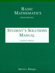 Cover of: Basic Mathematics Student's Solutions Manual by Judith A. Beecher, Judith A. Penna