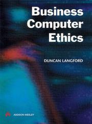 Cover of: Business computer ethics