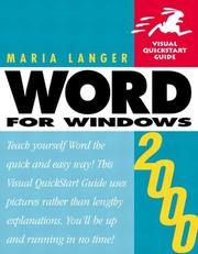 Cover of: Word 2000 for Windows | Maria Langer
