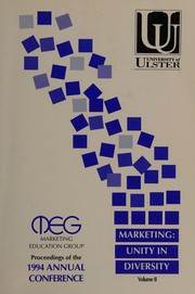 Cover of: Marketing: unity in diversity : proceedings of the 1994 annual conference