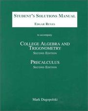 Cover of: College Algebra and Trigonometry/Precalculus