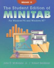 Cover of: The Student Edition of Minitab for Windows 95 and Windows Nt by McKenzie, John, John McKenzie, Robert N. Goldman, John McKenzie, Robert N. Goldman