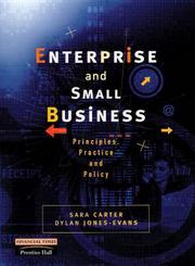 Cover of: Enterprise and Small Business by Dylan Jones-Evans, Sara Carter