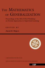Cover of: The Mathematics of Generalization (Santa Fe Institute Studies,)