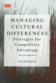 Cover of: Managing cultural differences by Lisa Adent Hoecklin