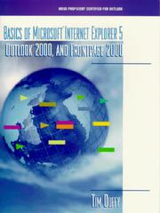 Cover of: Basics of Microsoft Internet Explorer 5, Outlook 2000 and FrontPage 2000