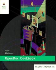 Cover of: OpenDoc Cookbook by Apple Computer Inc.