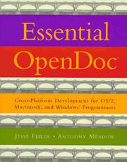 Cover of: Essential OpenDoc by Jesse Feiler