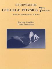Cover of: Study Guide to Accompany College Physics by Francis Weston Sears
