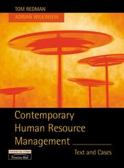Cover of: Contemporary human resources management: text and cases