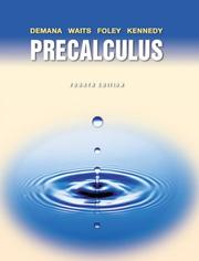 Cover of: Precalculus by Franklin D. Demana, Bert K. Waits, Gregory D. Foley, Daniel Kennedy