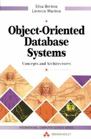 Cover of: Object-oriented database systems | Elisa Bertino