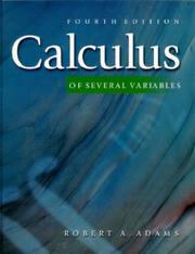 Cover of: Calculus of Several Variables by Robert Adams