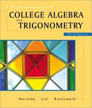 Cover of: A graphical approach to college algebra and trigonometry. by E. John Hornsby