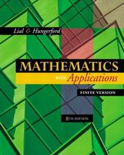 Cover of: Mathematics with applications by Margaret L. Lial, Thomas W. Hungerford, Charles David Miller, Margaret L. Lial