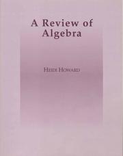 Cover of: A Review of Algebra