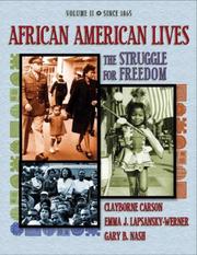 Cover of: African American Lives: The Struggle for Freedom, Volume II