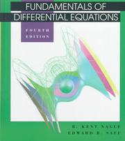 Cover of: Fundamentals of differential equations. by R. Kent Nagle