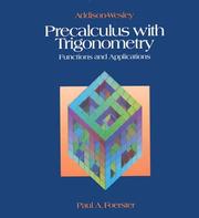 Cover of: Precalculus With Trigonometry by Paul A. Foerster