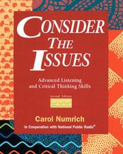 Cover of: Consider the issues: advanced listening and critical thinking skills