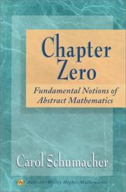 Cover of: Chapter Zero by Carol Schumacher