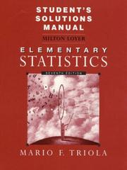 Cover of: Student's Solutions Manual to Accompany Elementary Statistics