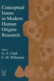 Cover of: Conceptual Issues in Modern Huamn Origins Research (Foundations of Human Behavior)