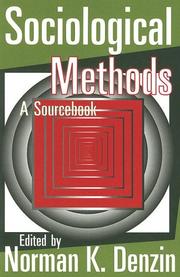 Cover of: Sociological methods: a sourcebook
