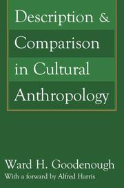 Cover of: Description and Comparison in Cultural Anthropology